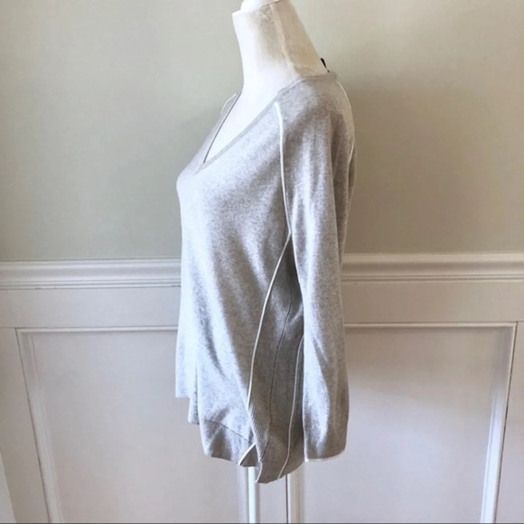 J. Crew New Merino Wool Tipped Gray Sweater XS - Picture 4 of 5